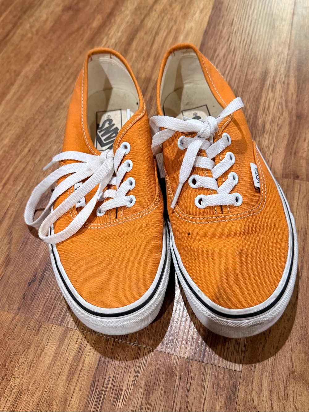 Vans Authentic Canvas Low-Top Sneakers in Orange